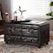 Baxton Studio Callum Brown Faux Leather Upholstered 2-Drawer Storage Trunk Ottoman 162-10517 - alternate 4